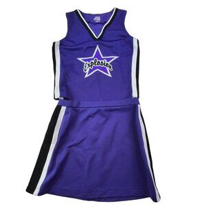 Cheerleader Uniform Outfit Costume 36 Top 26 Skirt EXPLOSION Sparkle Star Purple
